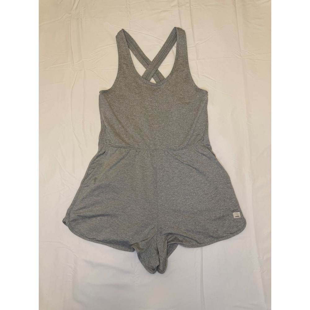 Vuori Halo Retro Romper Gray Small MSRP $84